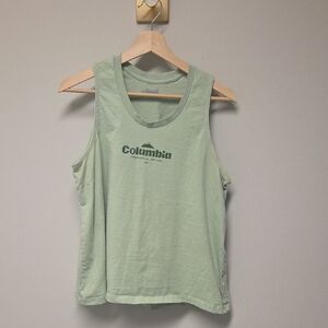 Columbia Women's Light Green Athletic Tank, Large